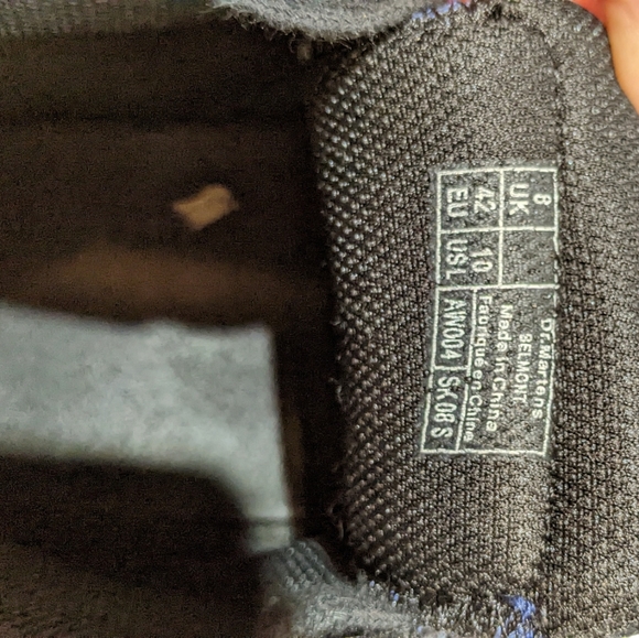 Dr. Martens Belmont Blue Canvas Air Wick Air Cushion Soles Women Size 10 - Picture 4 of 8